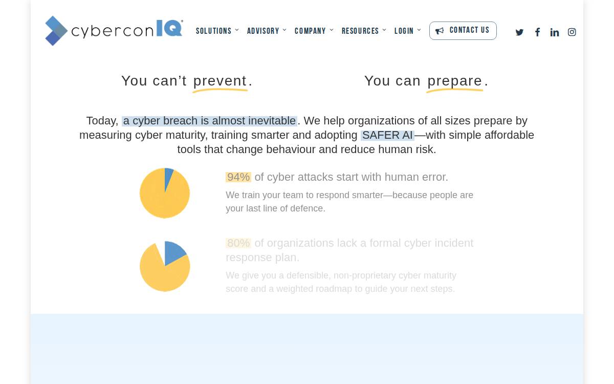 CyberConIQ website preview
