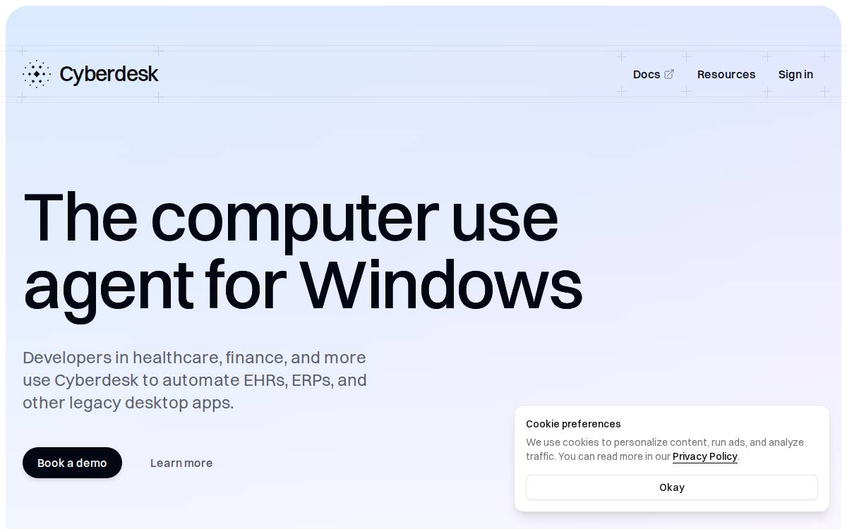 Cyberdesk website preview