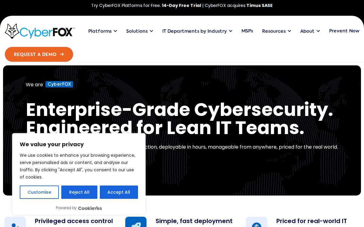 CyberFOX website preview