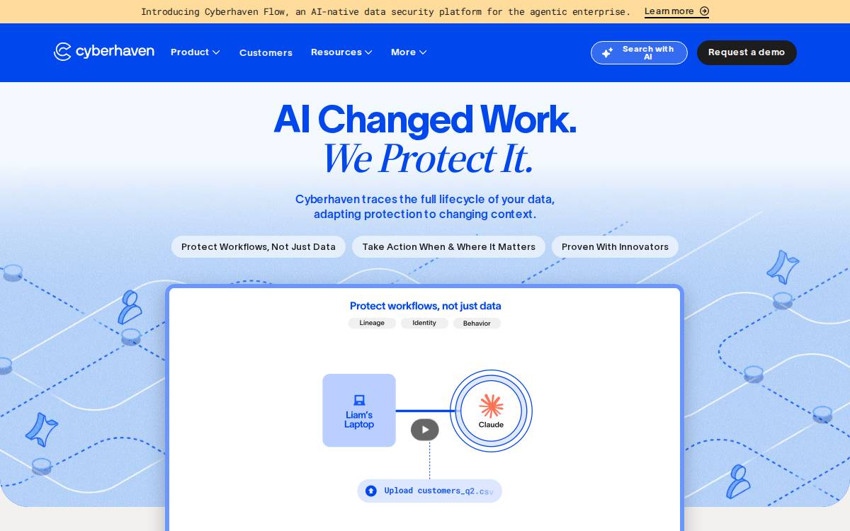 Cyberhaven website preview