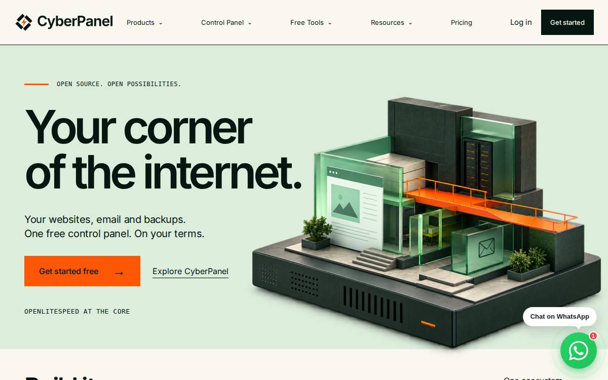 CyberPanel website preview