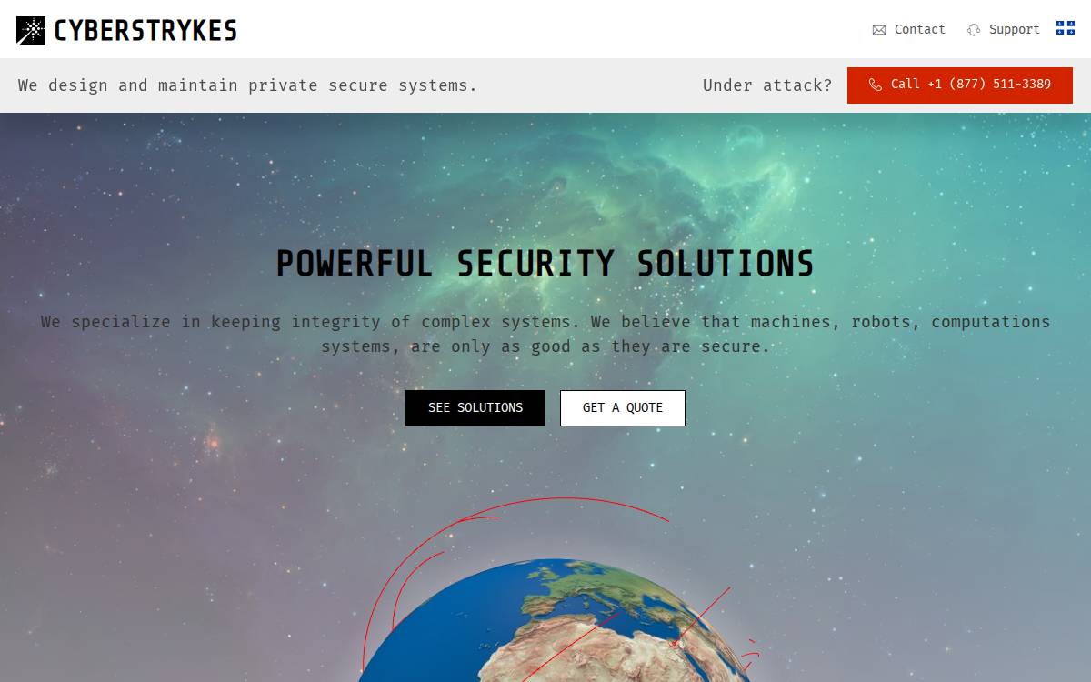 CyberStrykes website preview