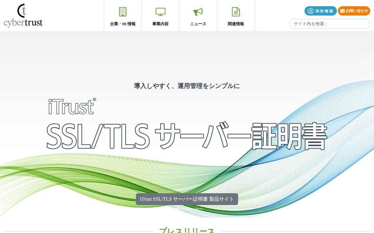 Cybertrust Japan Co., Ltd. Website website preview