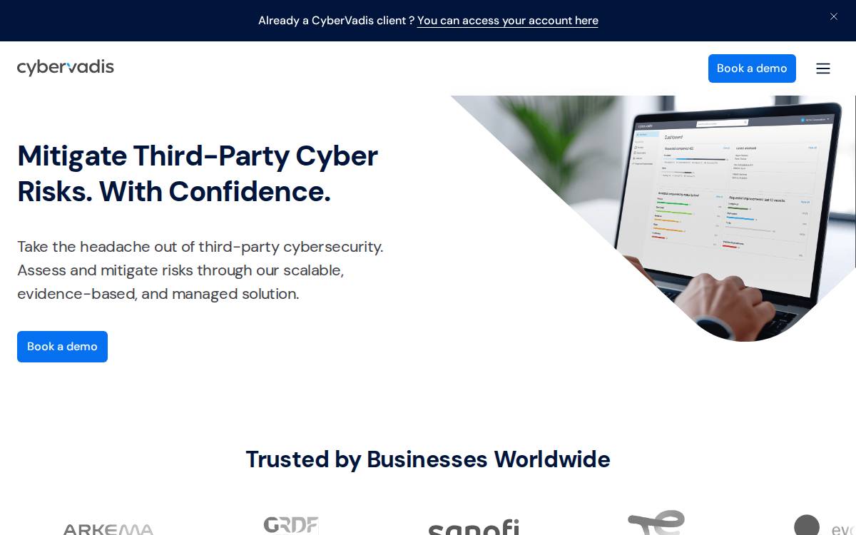 CyberVadis website preview