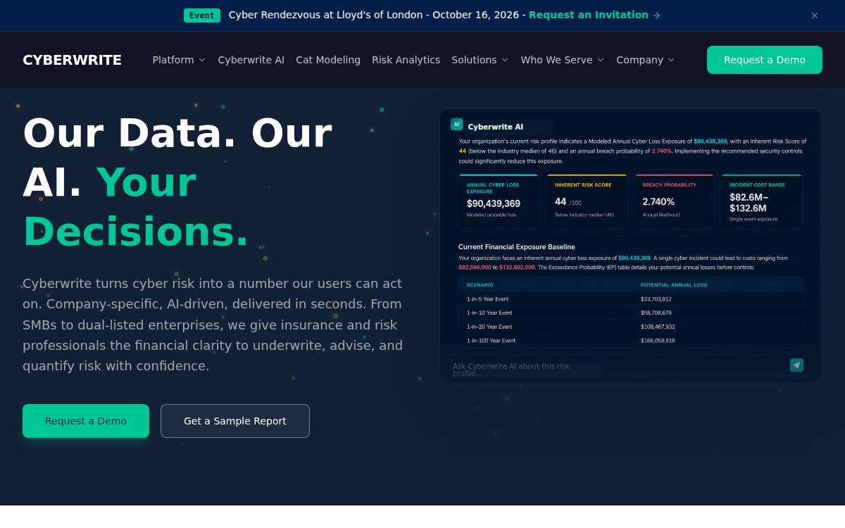 Cybewrite website preview
