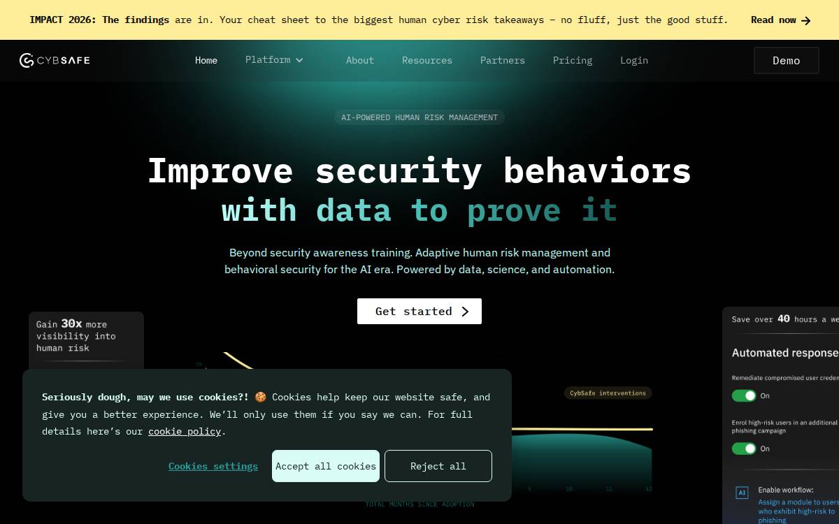 Cybsafe website preview