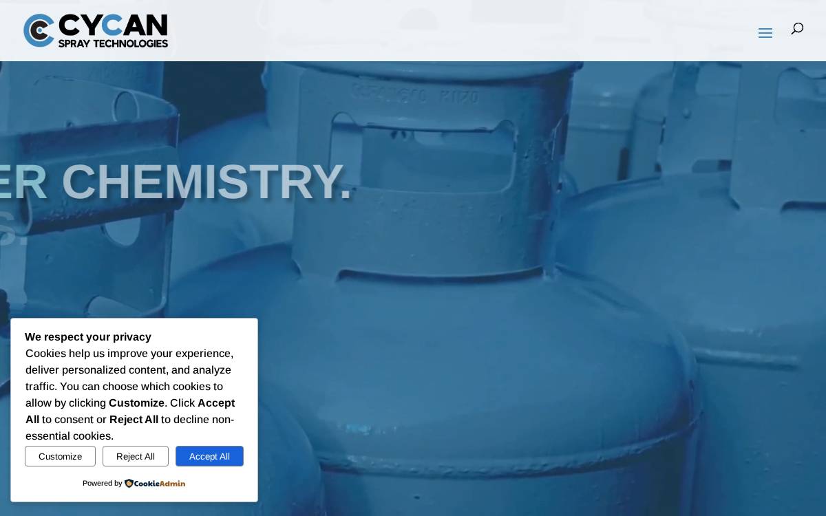 Cycanindustries website preview