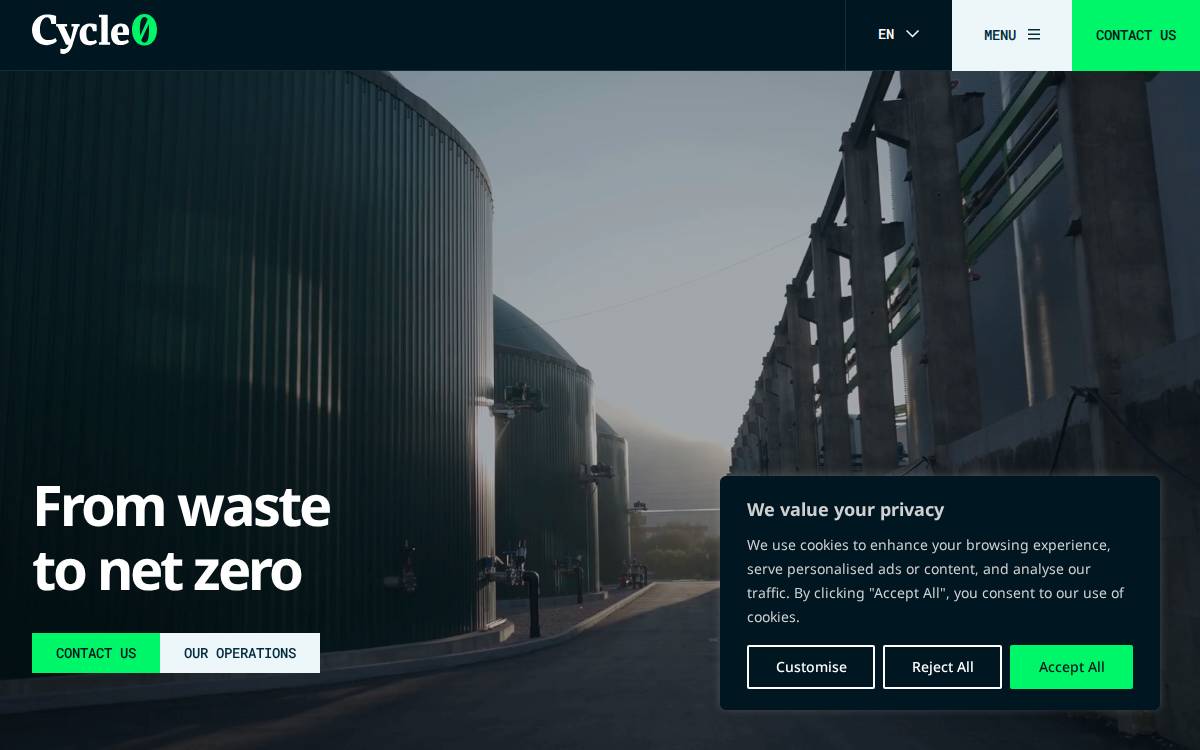 CycleØ website preview