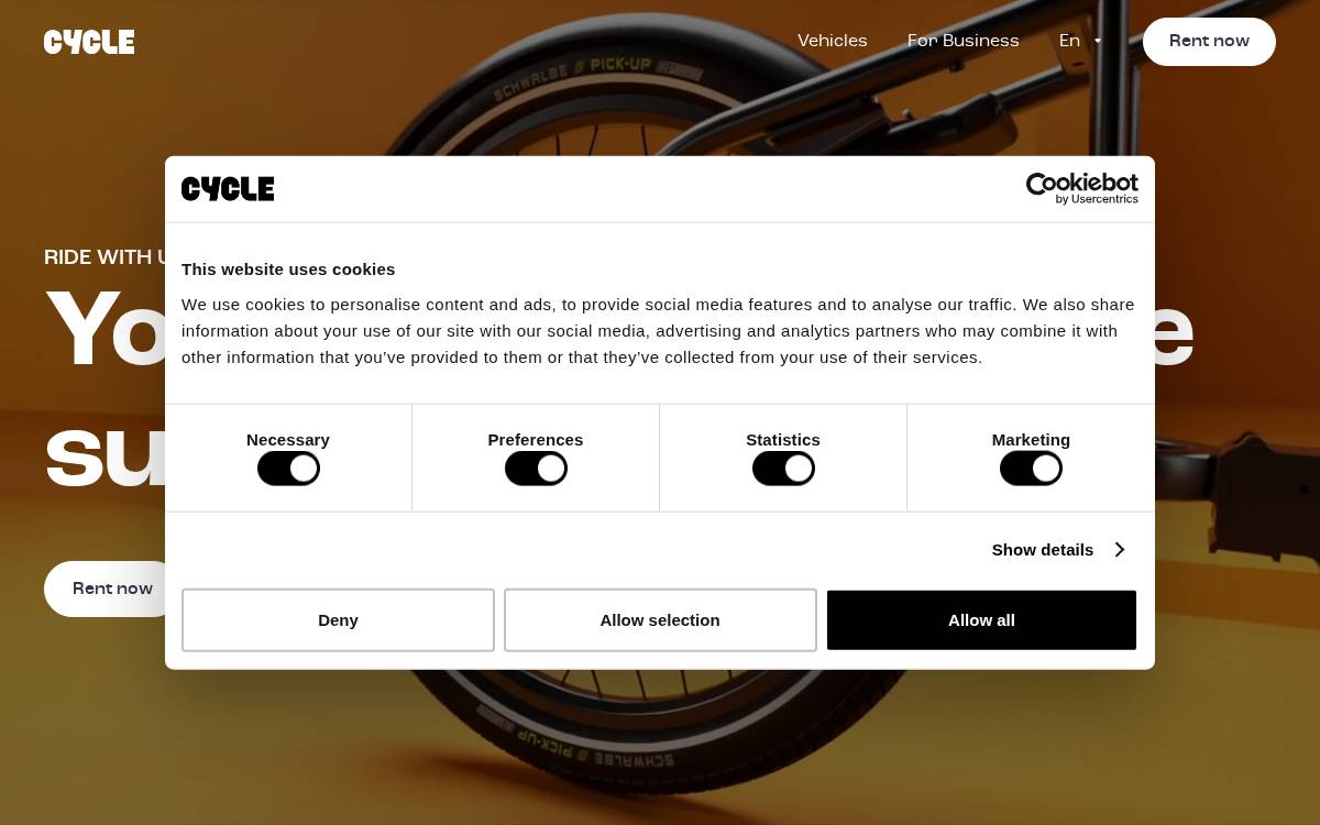 Cycle website preview