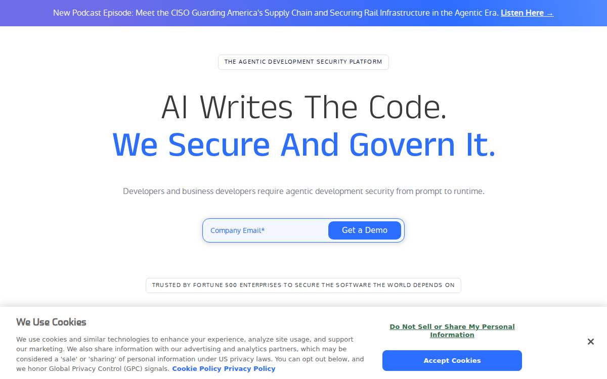 Cycode website preview