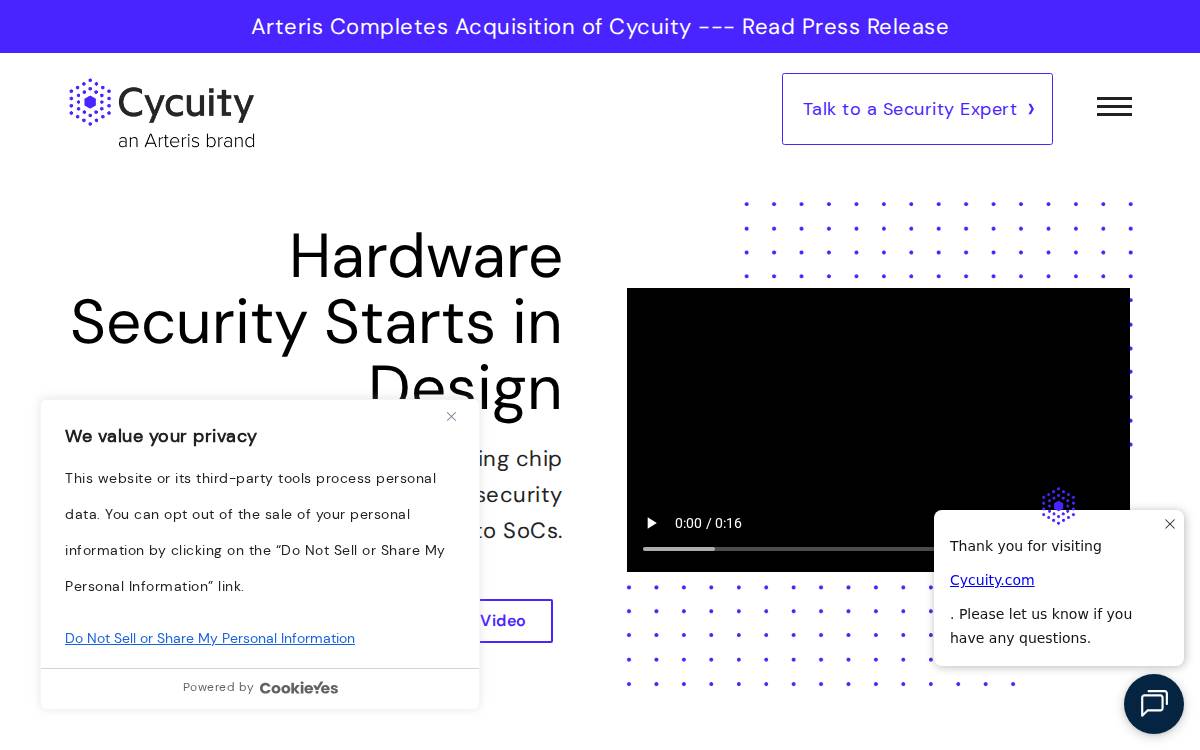 Cycuity website preview