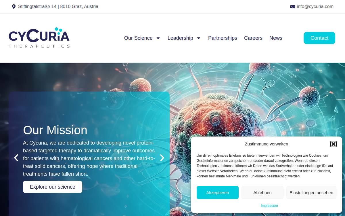 Cycuria website preview