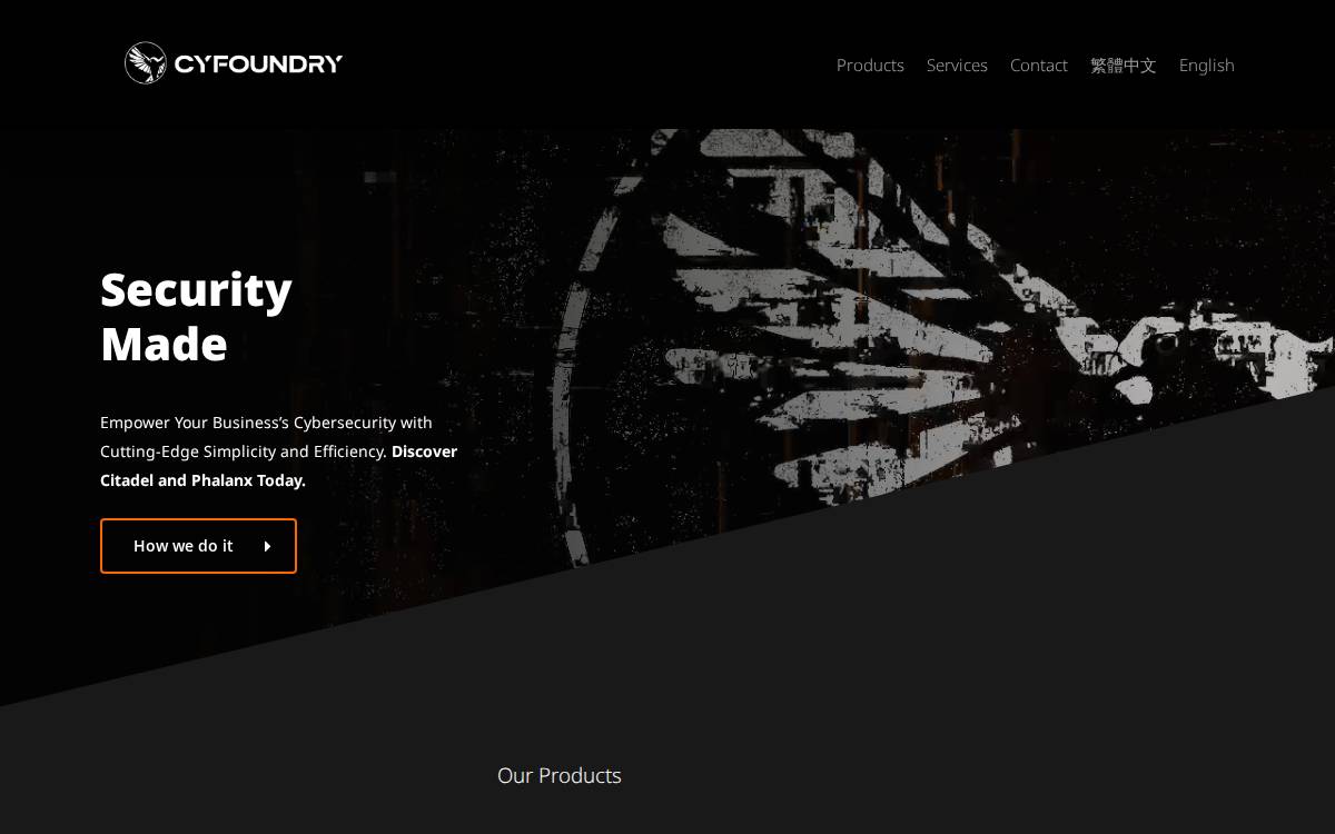 CyFoundry website preview