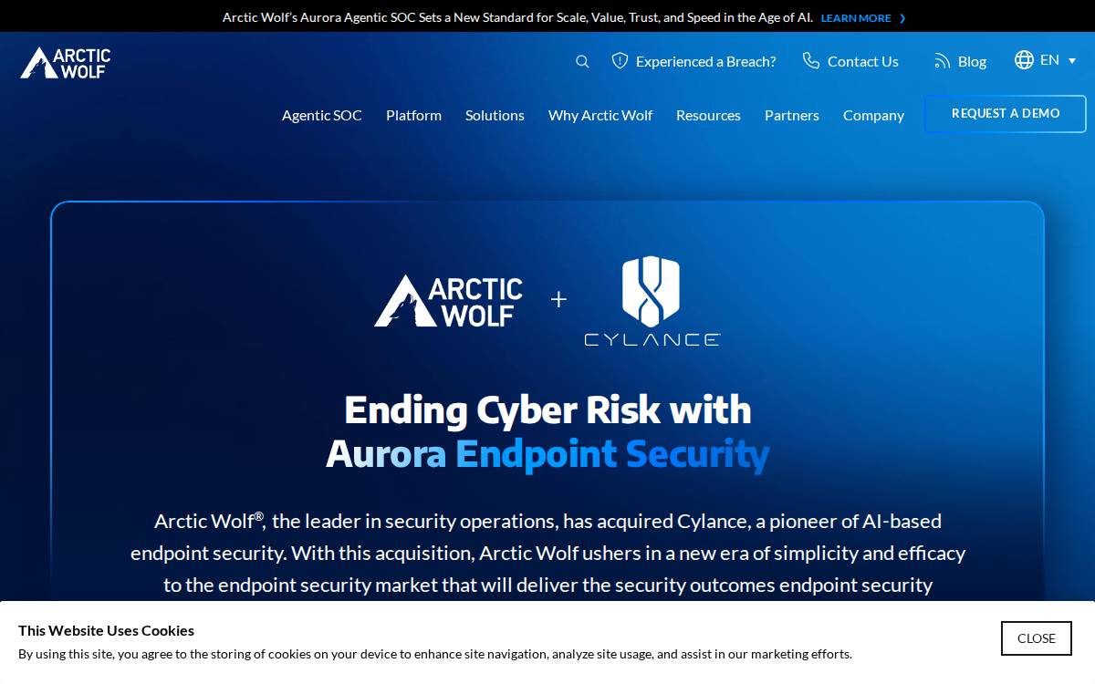 Cylance AI搭載サイバーセキュリティ website preview