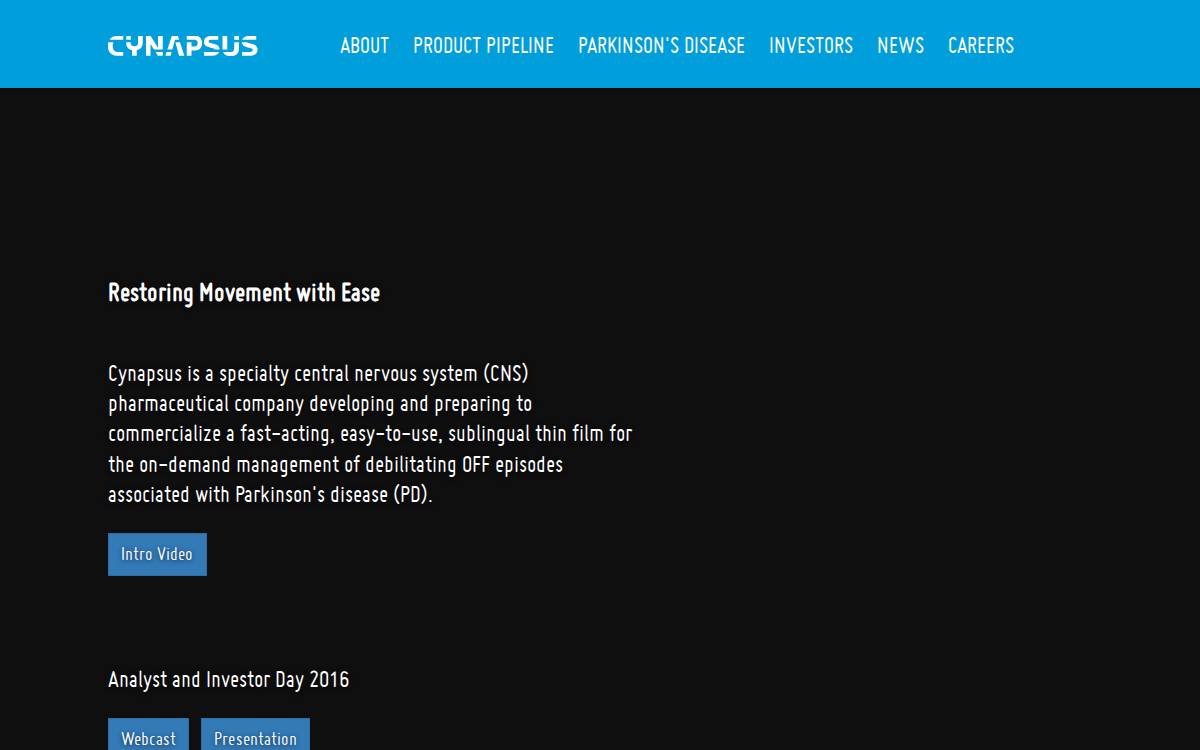 Cynapsus website preview
