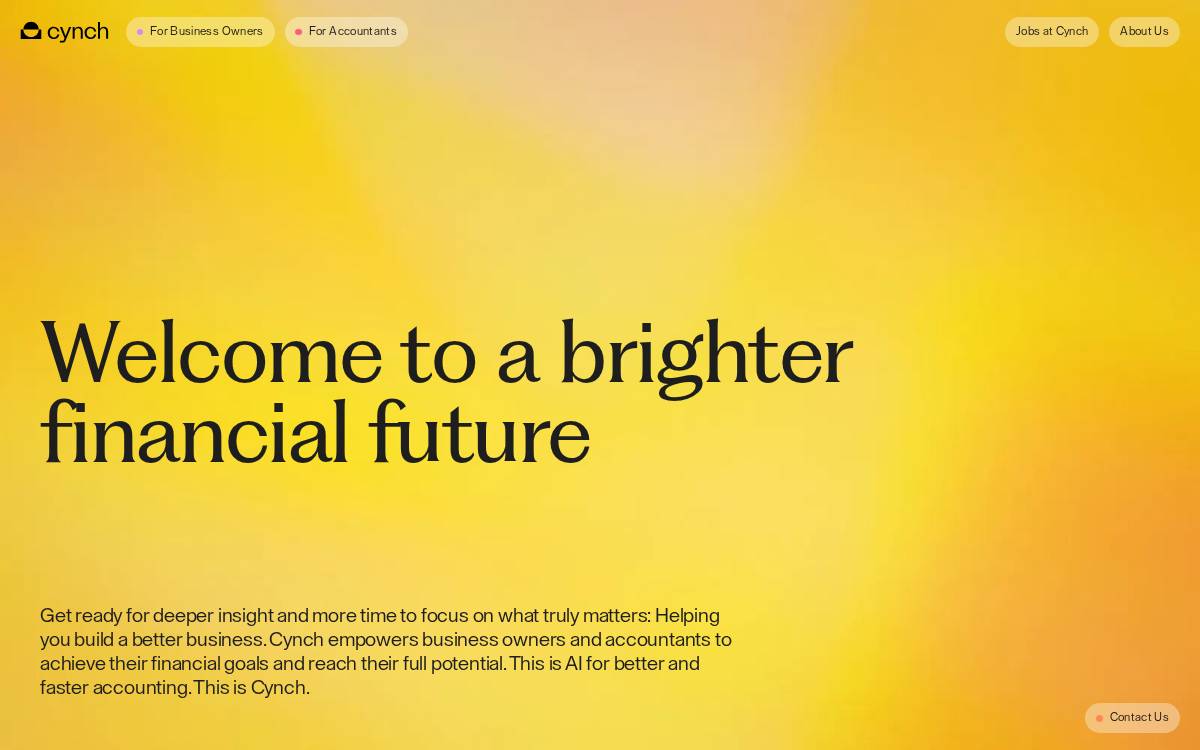 Cynch AI website preview