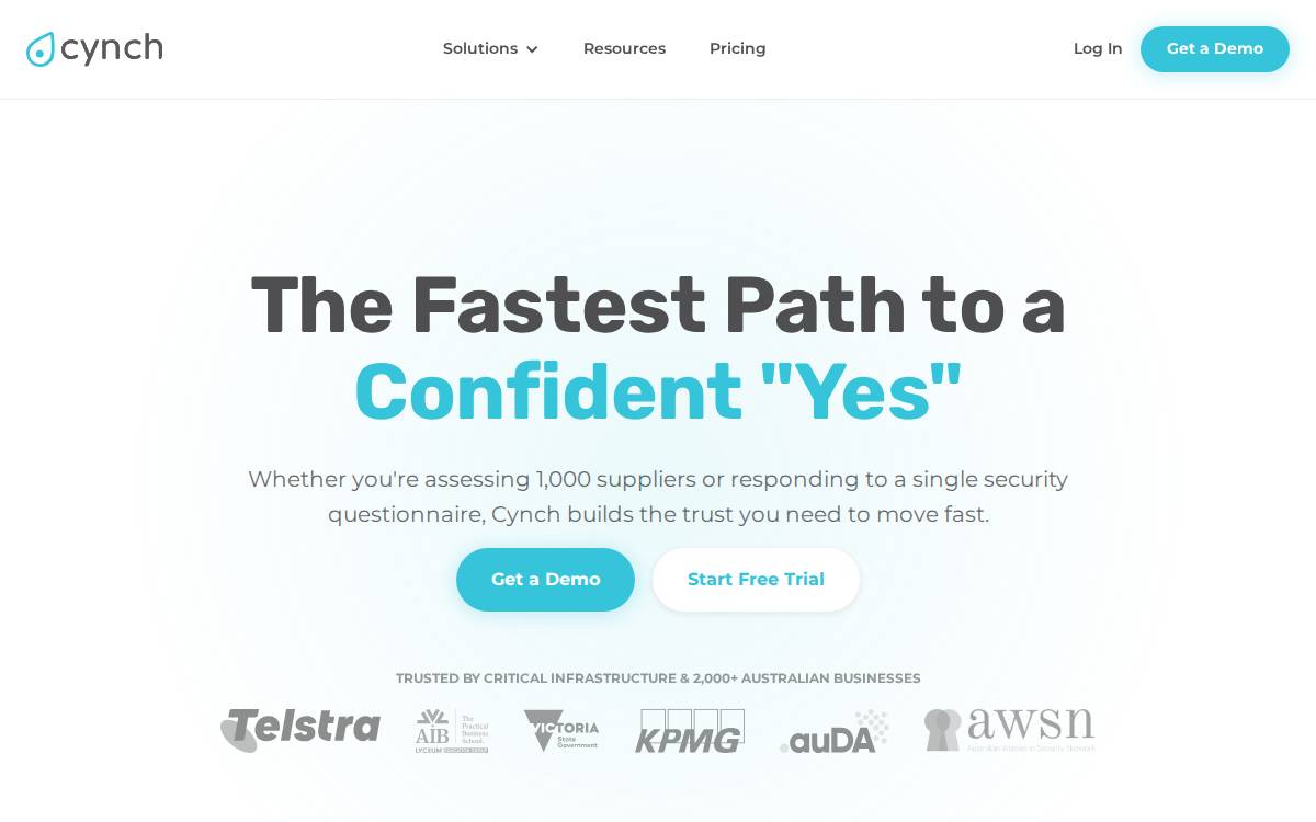 Cynch Security website preview