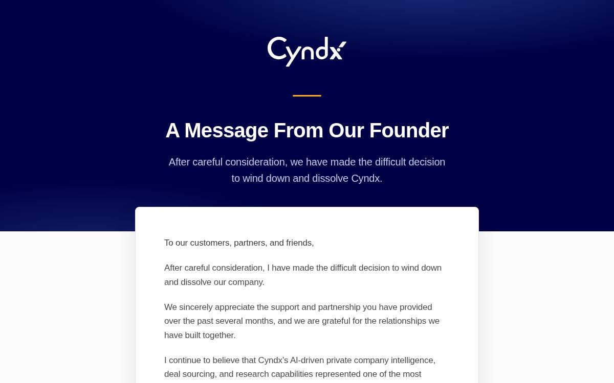 Cyndx website preview
