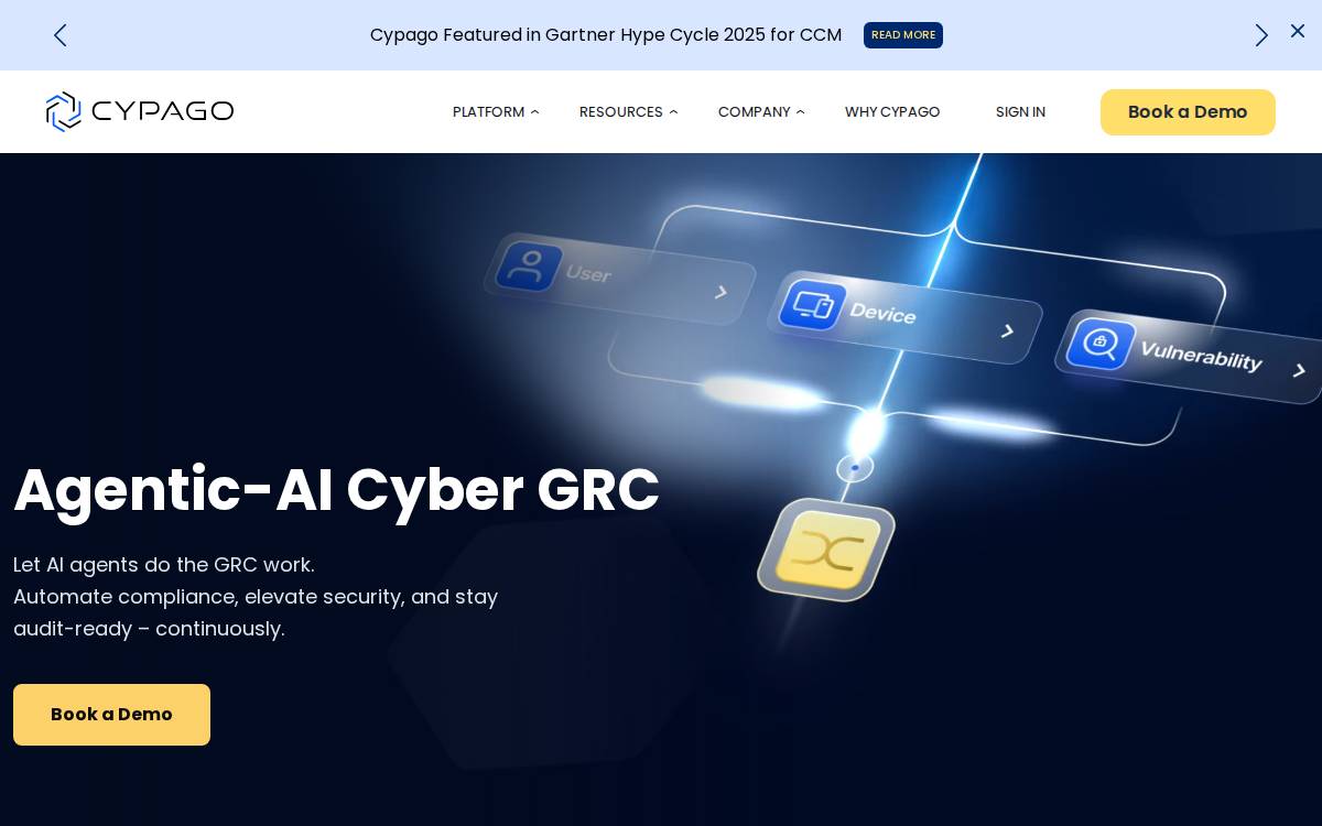 Cypago website preview