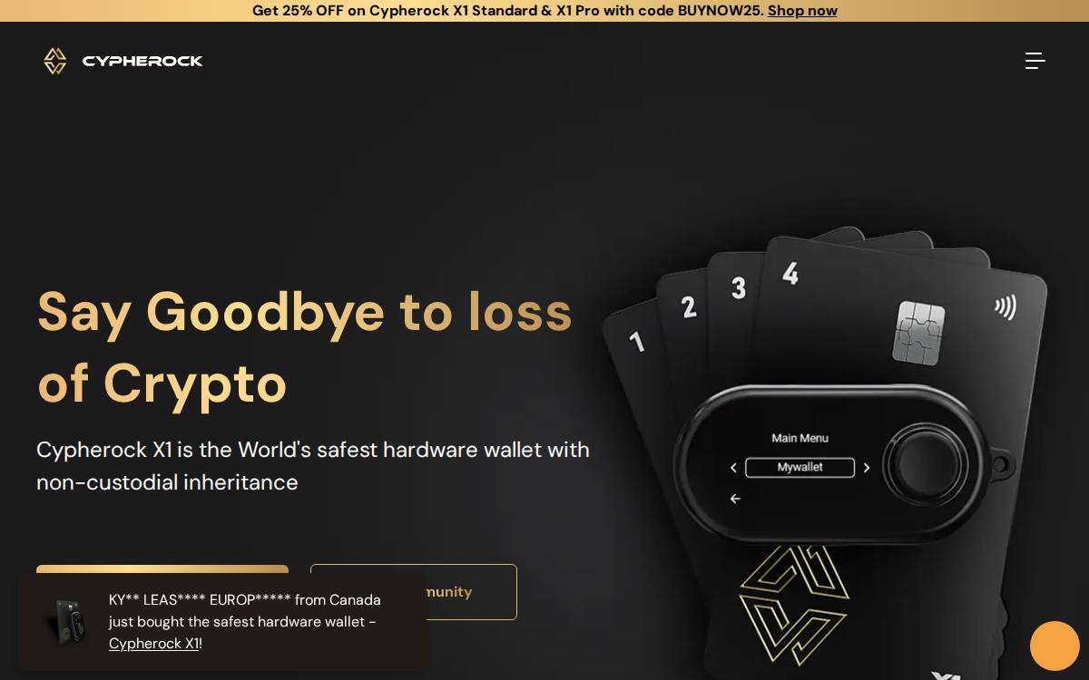 Cypherock website preview