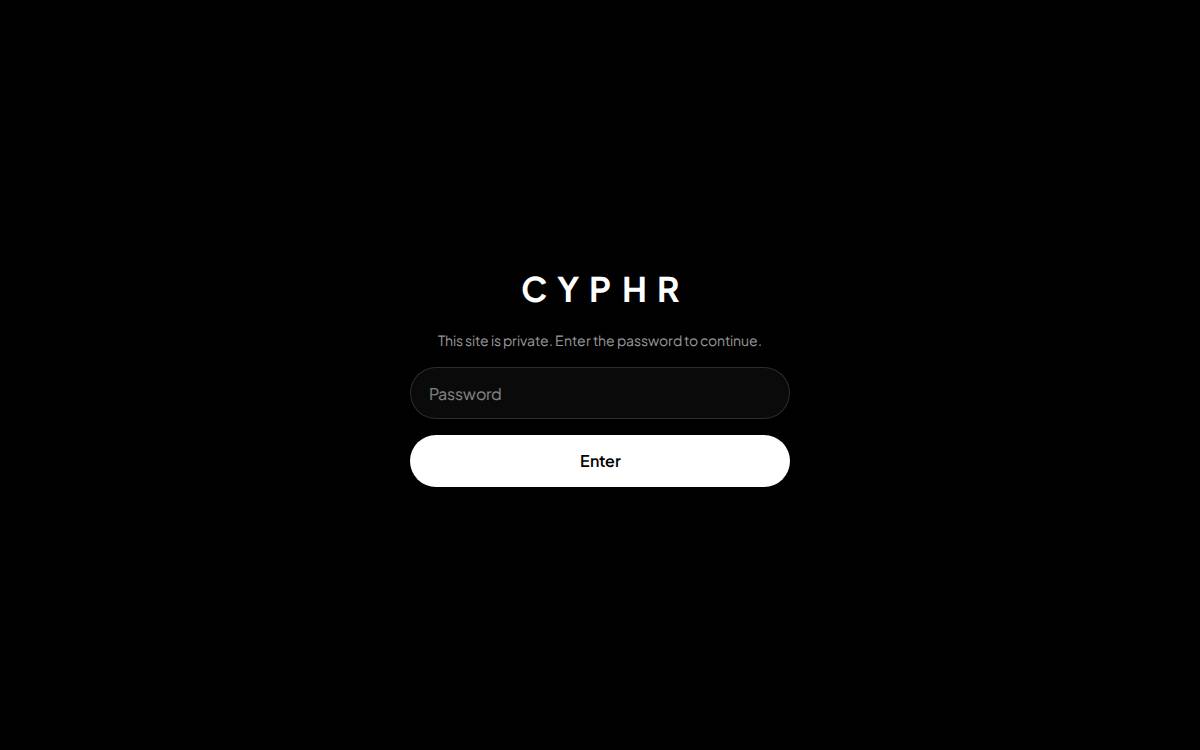 Cyphr website preview