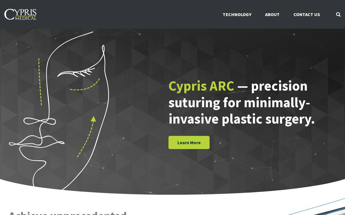 Cypris Medical website preview