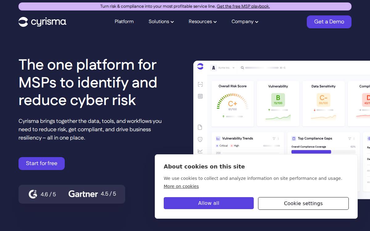 CYRISMA website preview
