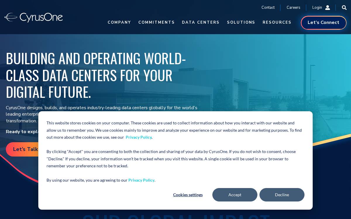 CyrusOne website preview