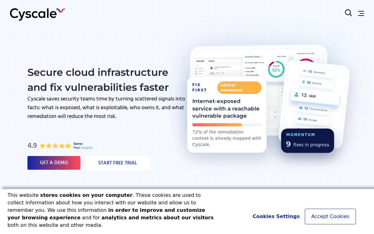 Cyscale website preview