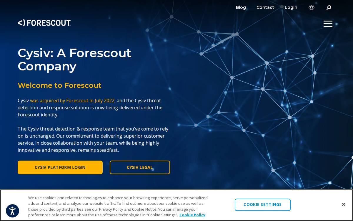 Cysiv Forescout website preview