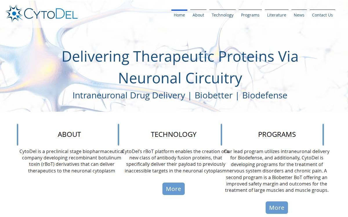 CytoDel website preview