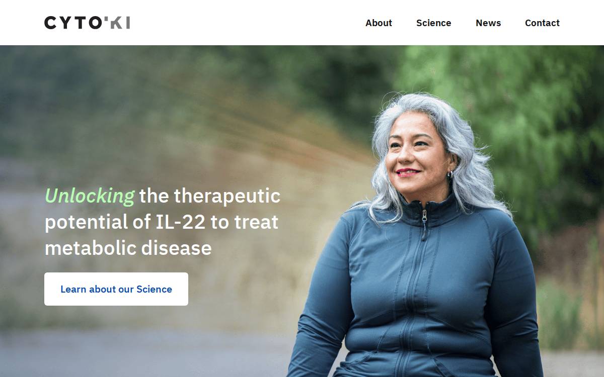 Cytoki Pharma website preview