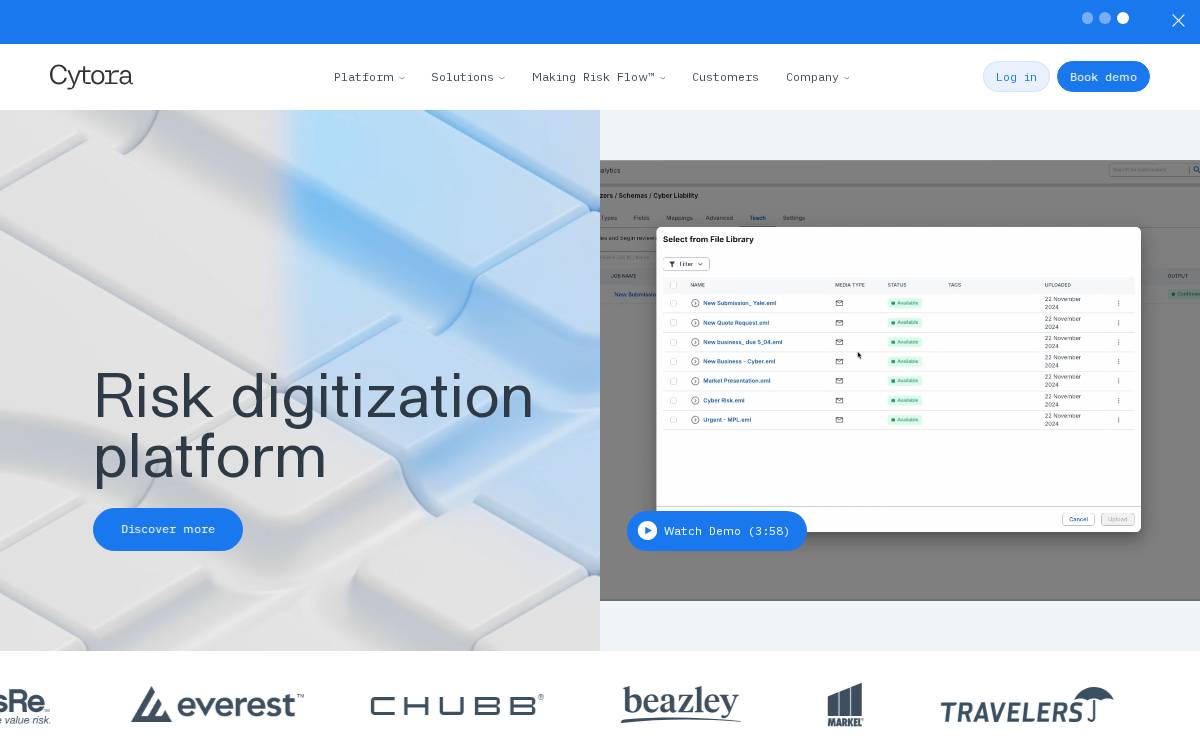 Cytora website preview