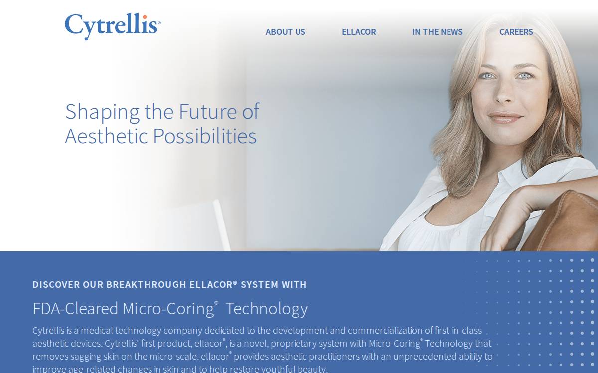 Cytrellis Biosystems website preview