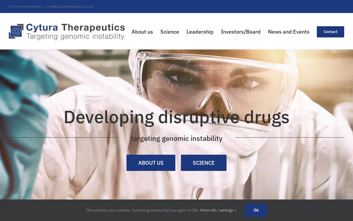 Cytura Therapeutics website preview
