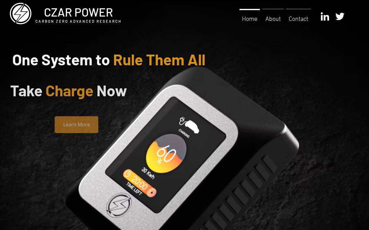 Czar Power website preview