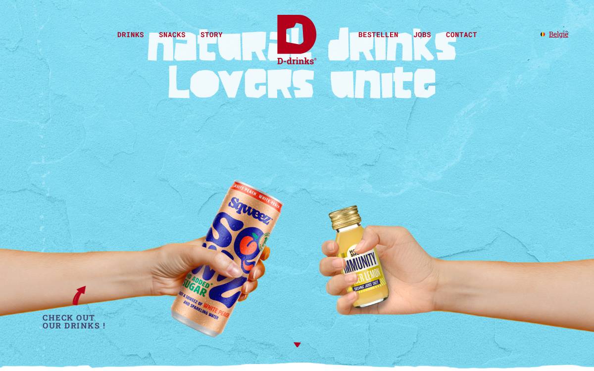 D-drinks website preview