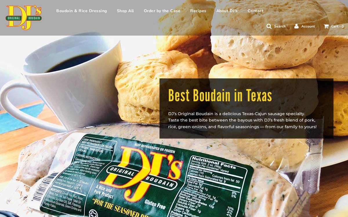D.J.'s Boudain website preview