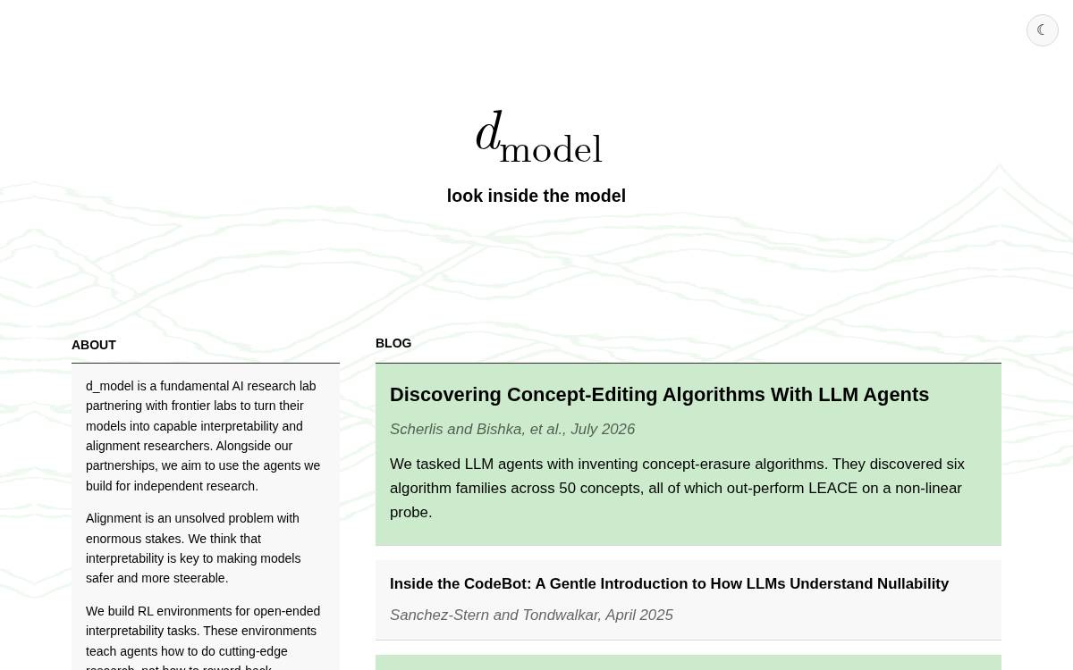 d_model website preview