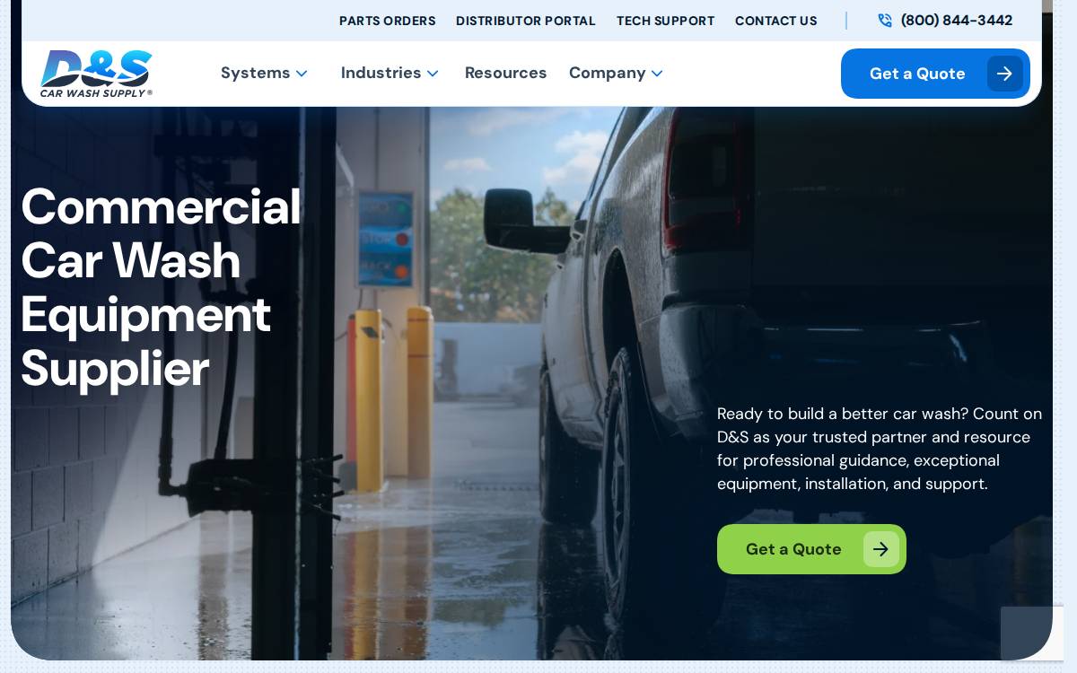 D&S Car Wash Supply website preview