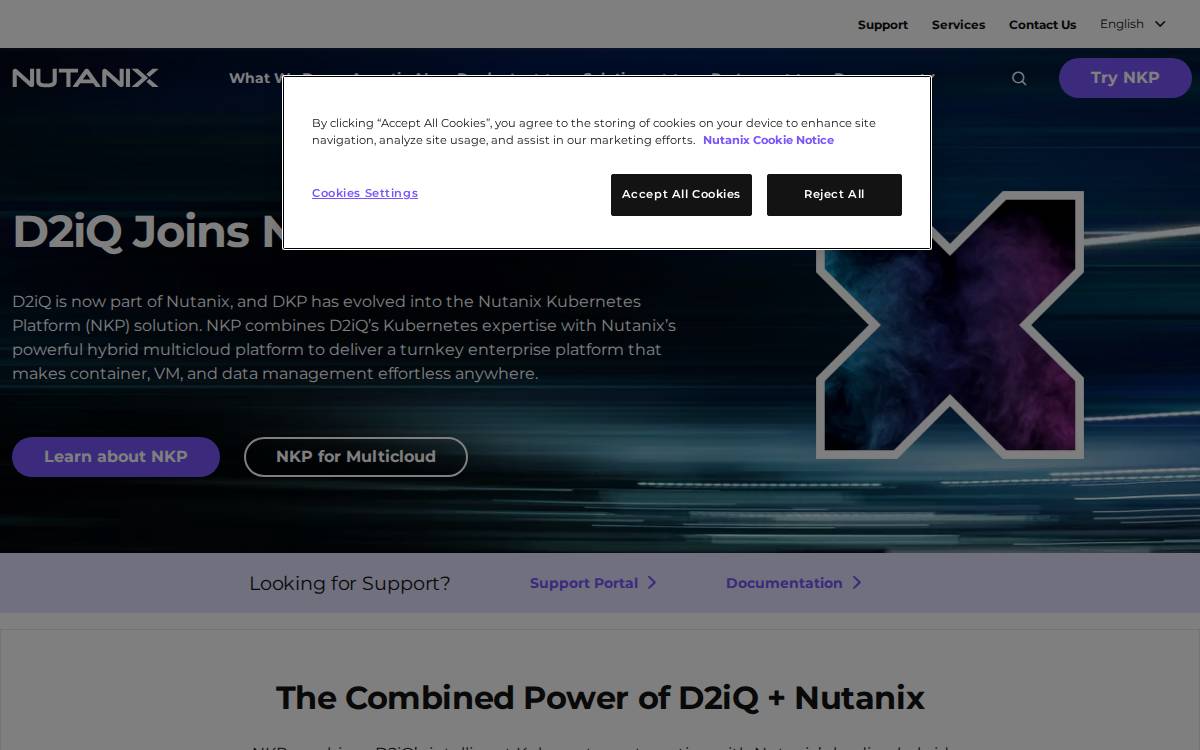 D2iQ website preview