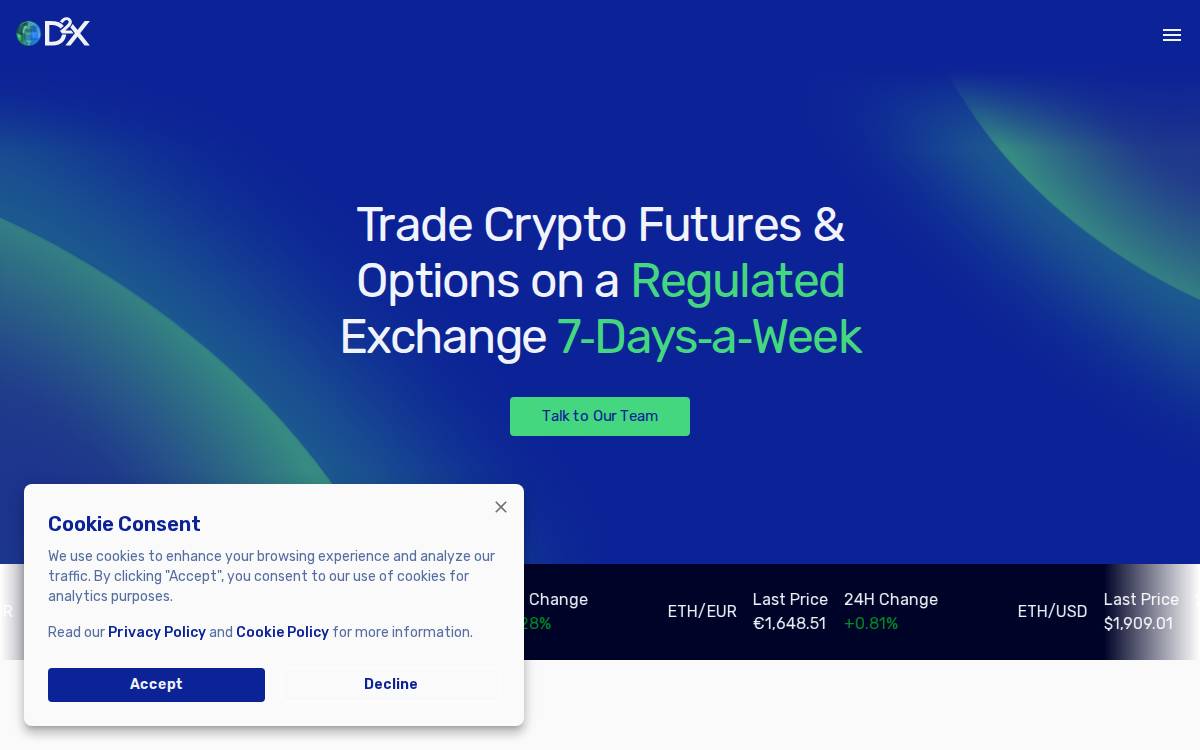 D2X website preview
