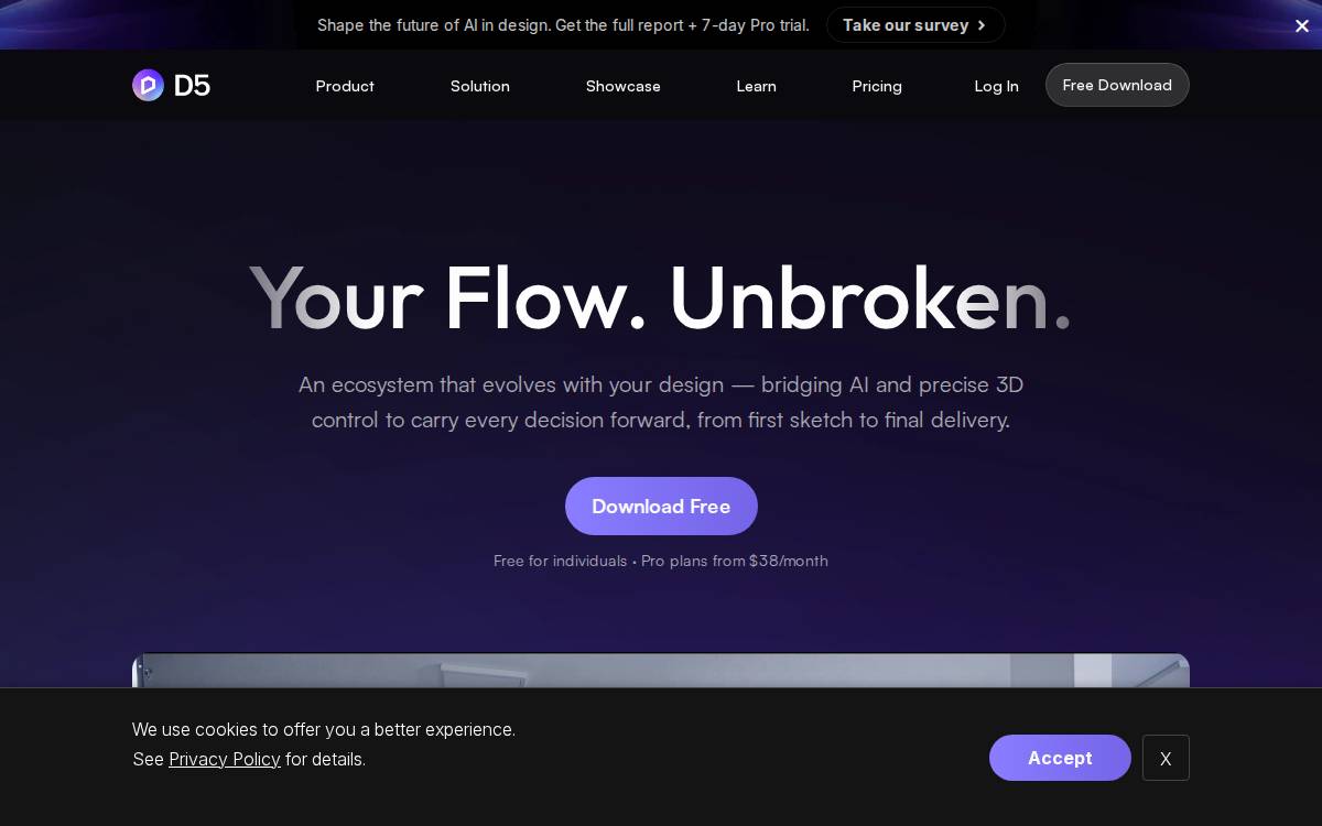 D5Render website preview