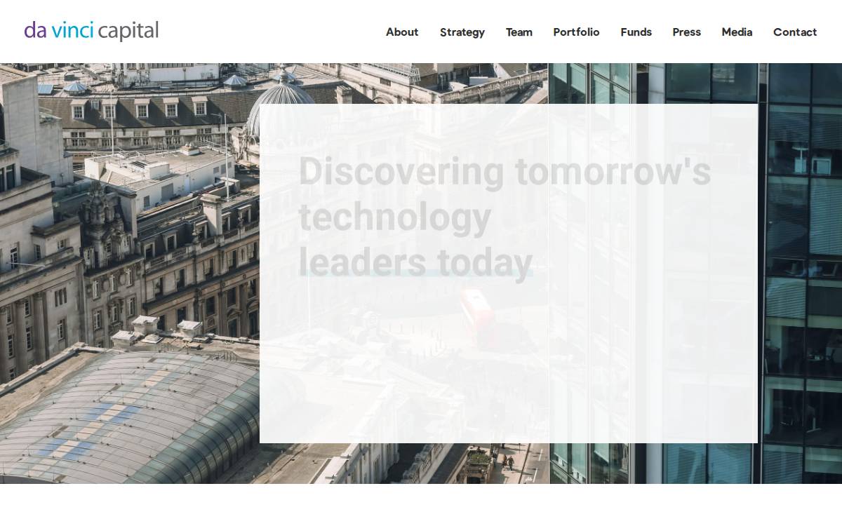 Da Vinci Capital website preview