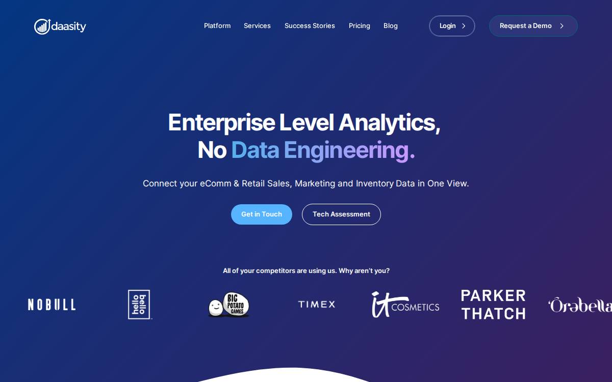 Daasity website preview