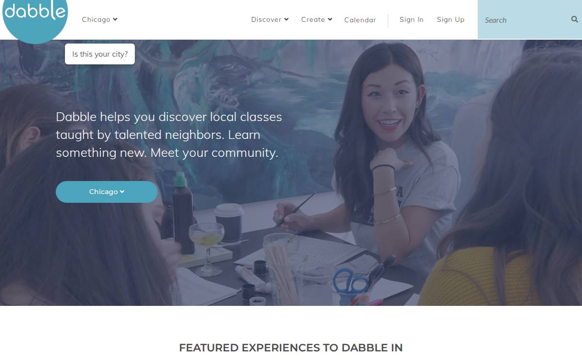 Dabble website preview