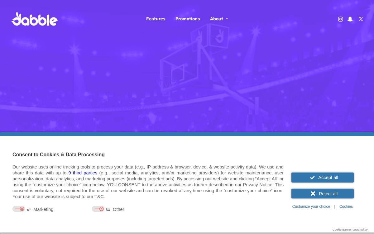 Dabble website preview