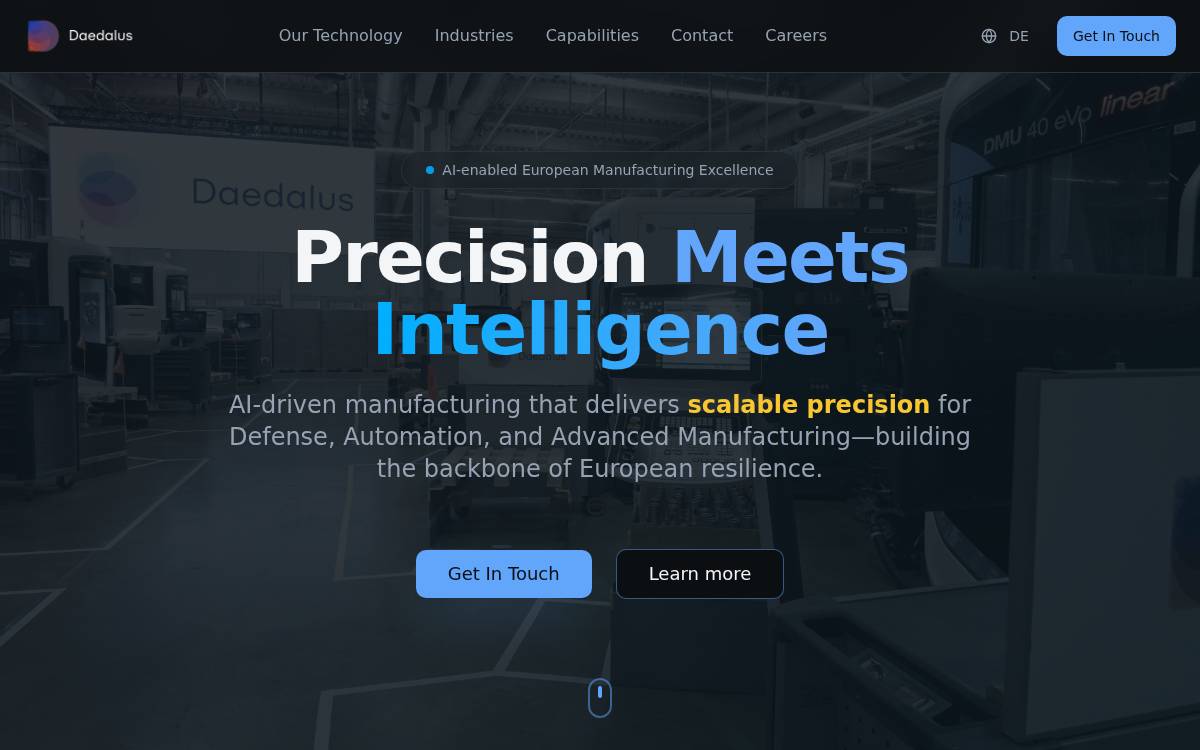 Daedalus website preview