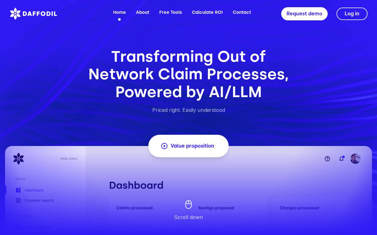 Daffodil Health website preview