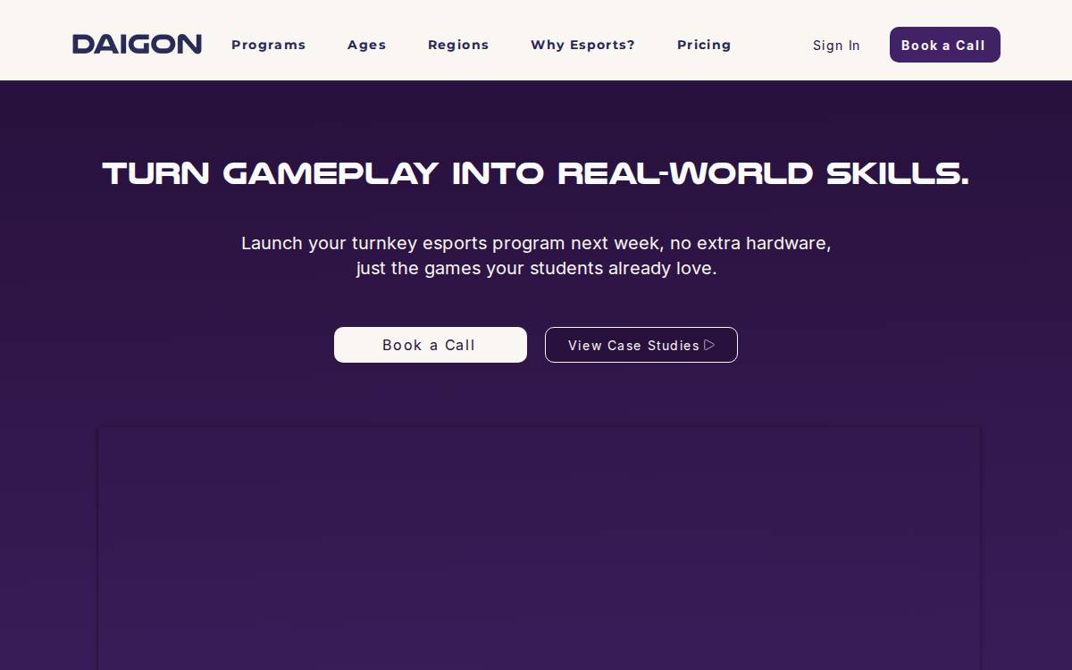 Daigonesports website preview